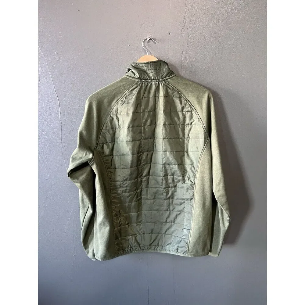 Orvis Mens Green Long Sleeve Quilted Full Zip Jacket Size Medium